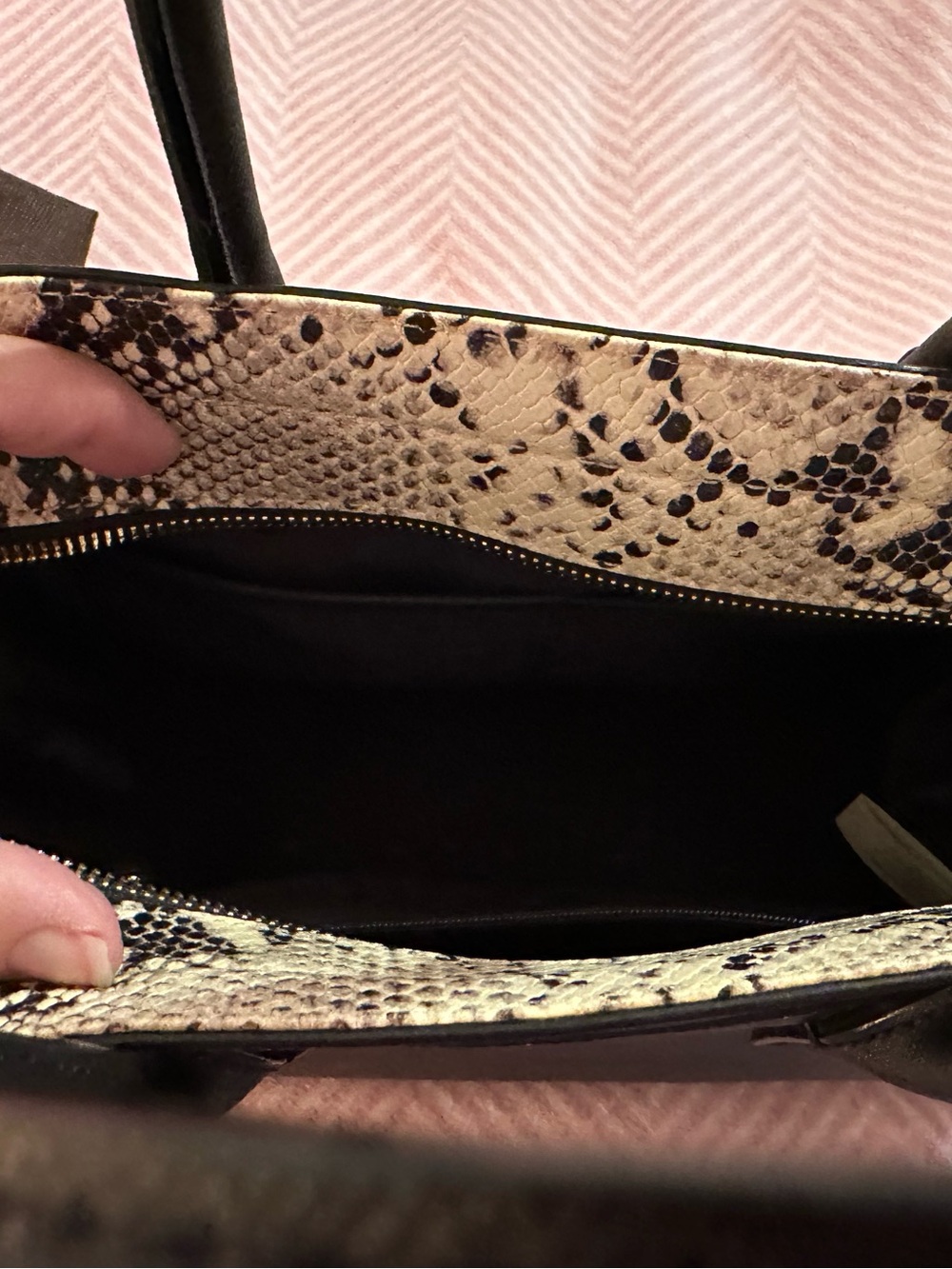 kate spade Black Satchel with Snakeskin Accent - Picture 4 of 5